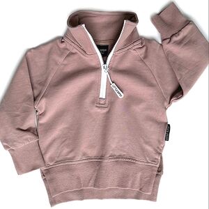Little Bispy Zip Pullover Shirt in Dusty Plum Unisex